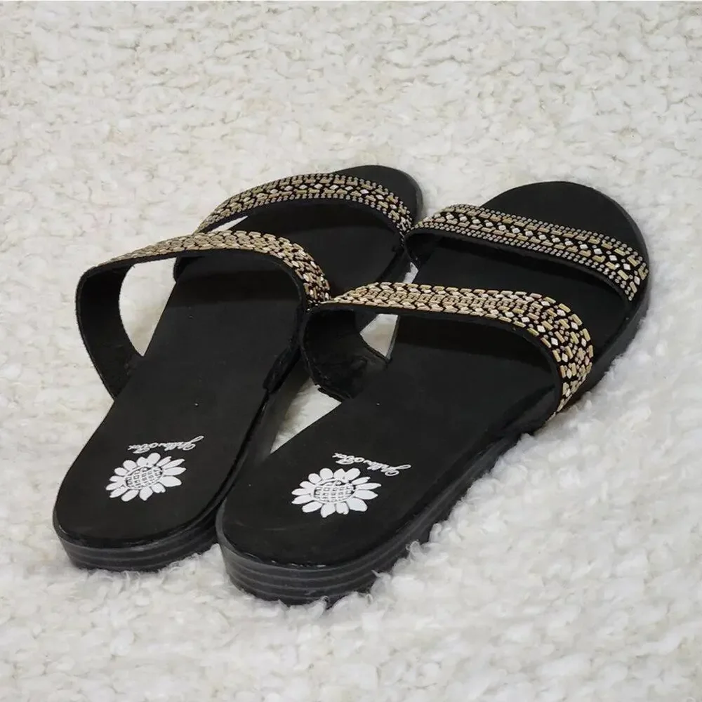 Yellow Box Delfie Metallic Multi strap sandal size 9.5 new!!! - Picture 4 of 6